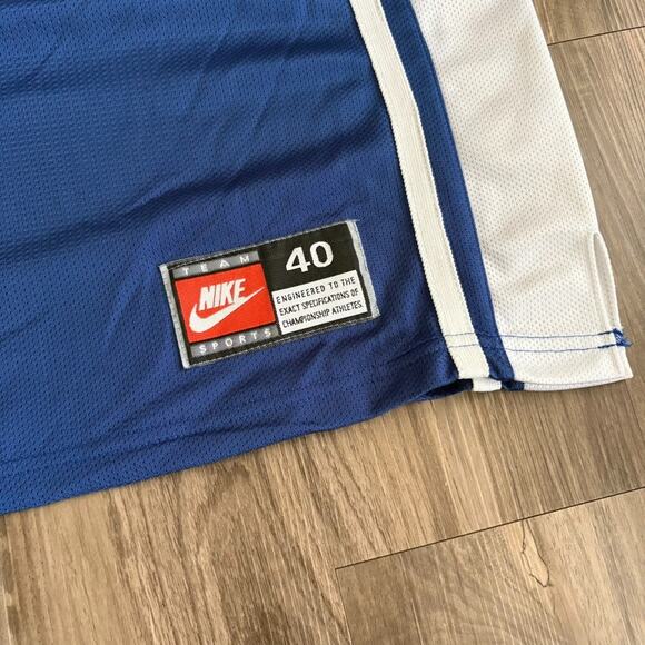 Vintage Nike Duke Basketball Tupac Jersey Men's Size 40 Stitched S/M Blue 20x30 - Picture 4 of 12